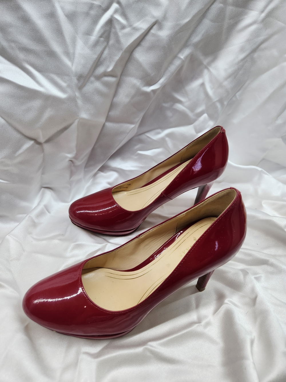 Cole Haan Red Patent Leather High Heel Pumps - Picture 6 of 8